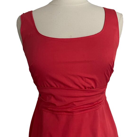 Elie Tahari Red Dress Size 6 Sheath Drape Bodice Above Knee Lined Wedding Sexy - Picture 2 of 12